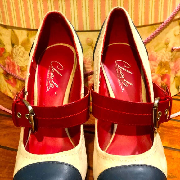 CHARLES-CHARLES BY DAVID unique inara Mary Jean pump. Size 8. - Picture 2 of 12